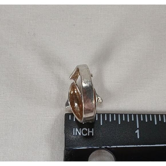 Vintage Sterling Silver Dolphin Ring Size 6.5 - Picture 6 of 7